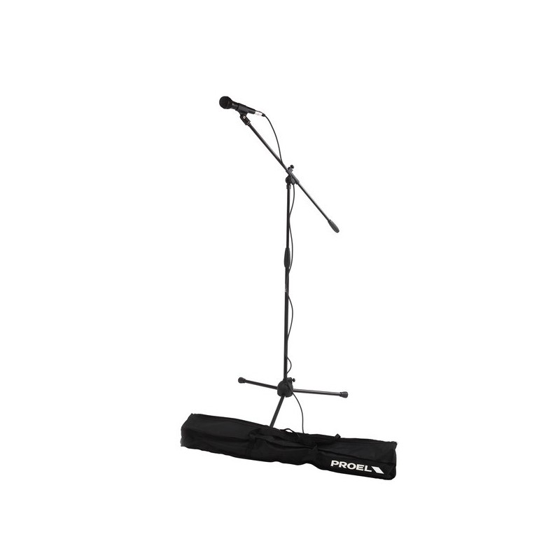 PROEL STAGE PSE3 Microphone stands&set & accessories wokalowy zestaw mikrofonowy ze statywem, kablem i pokrowcem